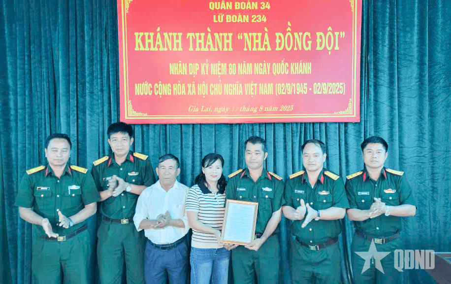 Lữ đoàn 234 (Quân đoàn 34): Khánh thành, bàn giao nhà đồng đội tặng gia đình quân nhân