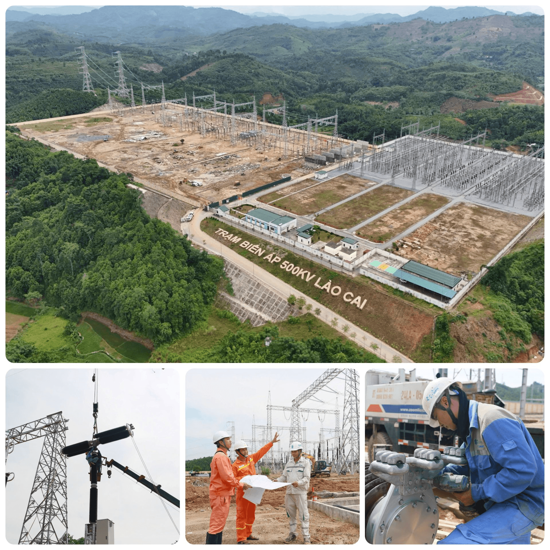 Cận cảnh trạm biến áp "nghìn tỷ" của Dự án TBA 500KV Lào Cai trước ngày đóng điện kỹ thuật