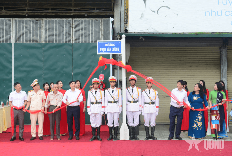 Điện Biên: Công bố đặt tên đường Phạm Văn Cường
