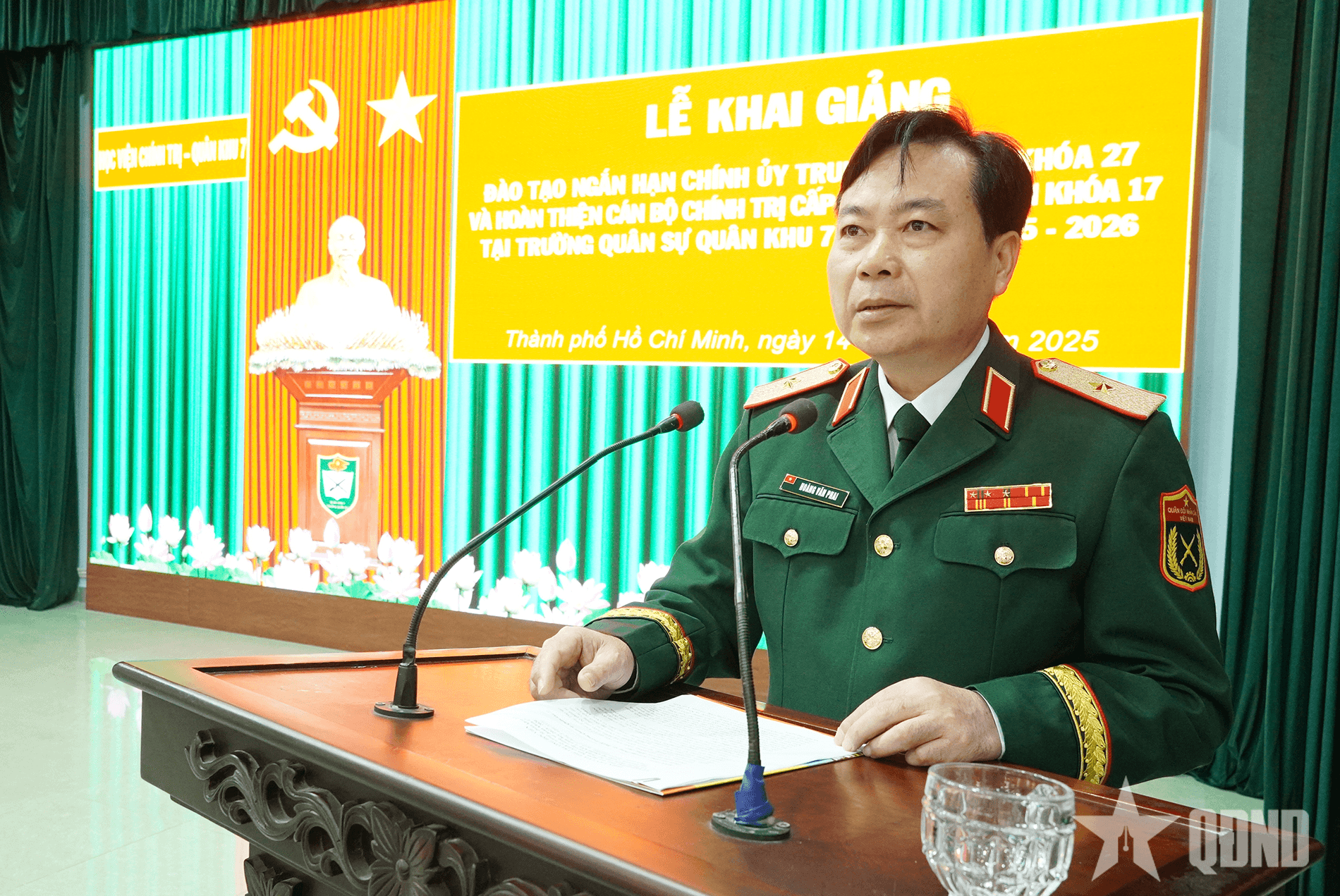 Học viện Chính trị phối hợp Quân khu 7 khai giảng đào tạo ngắn hạn, hoàn thiện cán bộ chính trị
