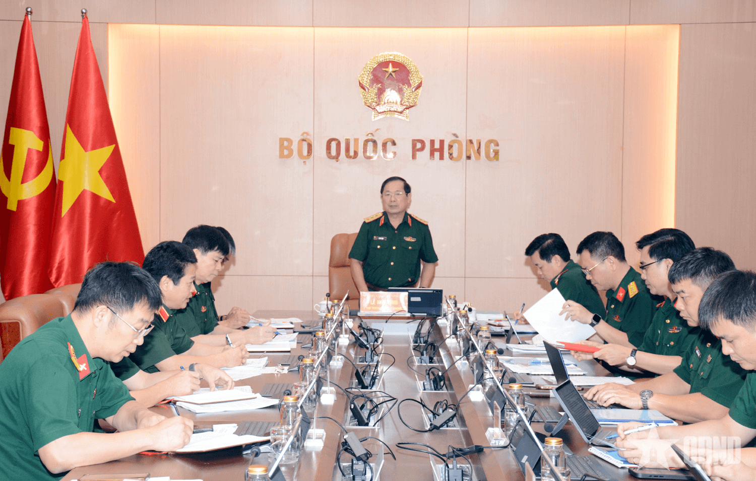 Lãnh đạo Bộ Quốc phòng nghe báo cáo tổng thể Dự án hệ sinh thái số ngành công tác Đảng, công tác chính trị