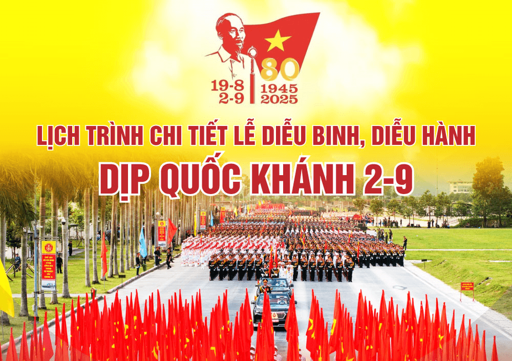 Lịch trình chi tiết Lễ diễu binh, diễu hành dịp Quốc khánh 2-9