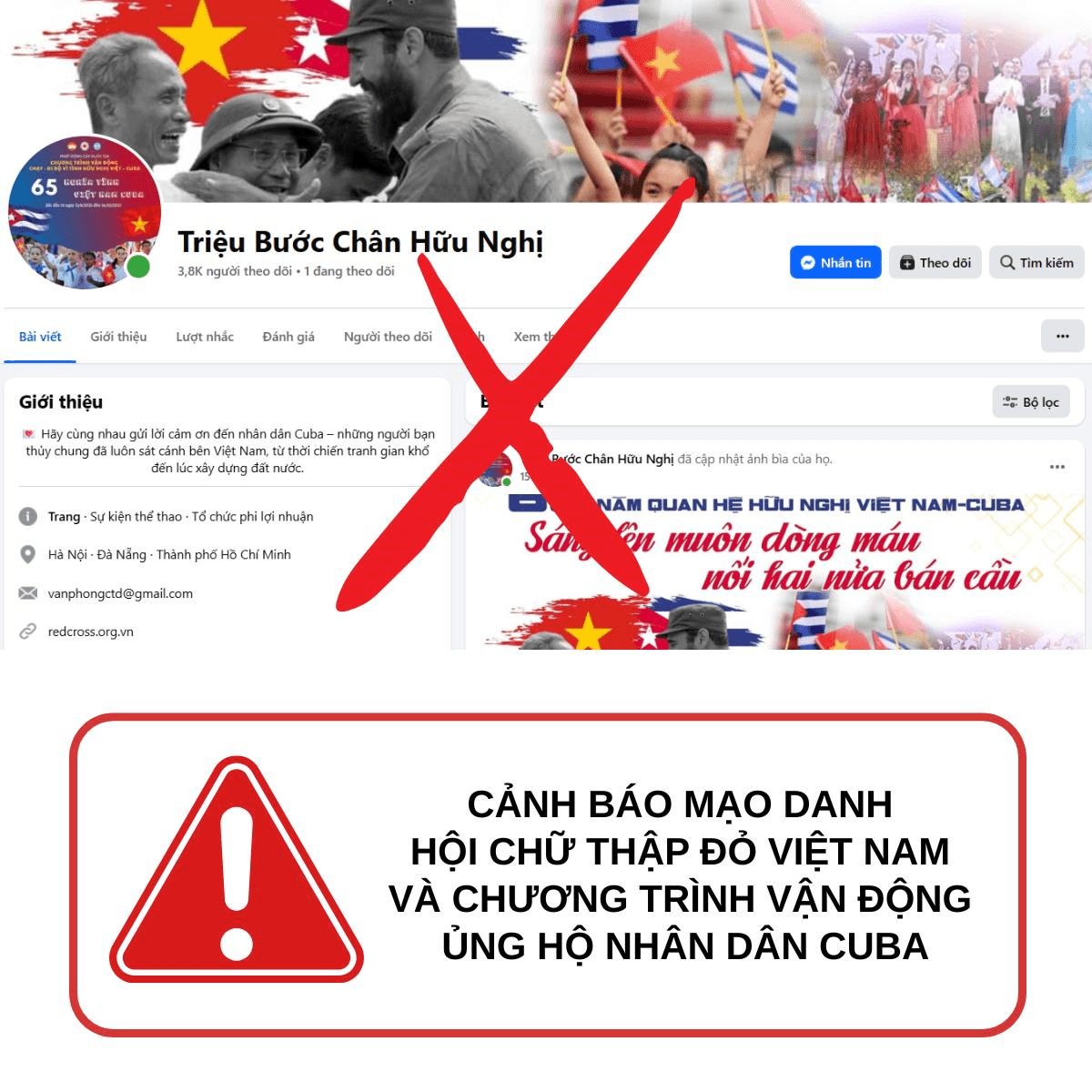 Cảnh giác với các trang giả mạo, lợi dụng Chương trình vận động ủng hộ nhân dân Cuba