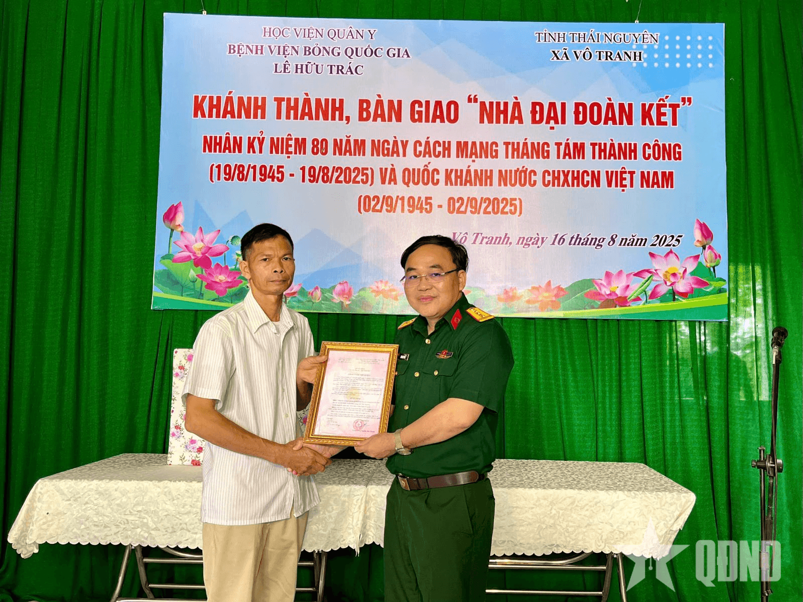 Bệnh viện Bỏng Quốc gia Lê Hữu Trác: Khánh thành Nhà đại đoàn kết tại Thái Nguyên