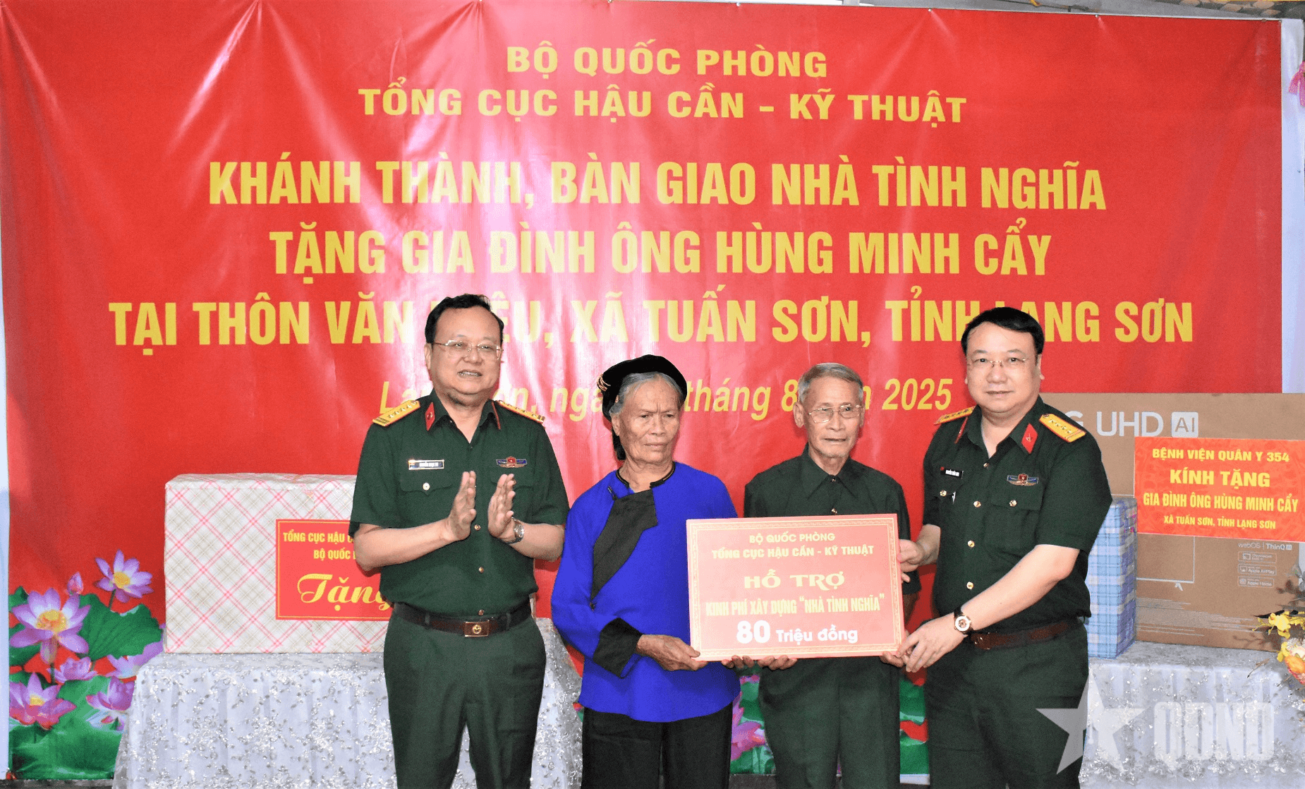 Tổng cục Hậu cần - Kỹ thuật khánh thành, bàn giao nhà tình nghĩa