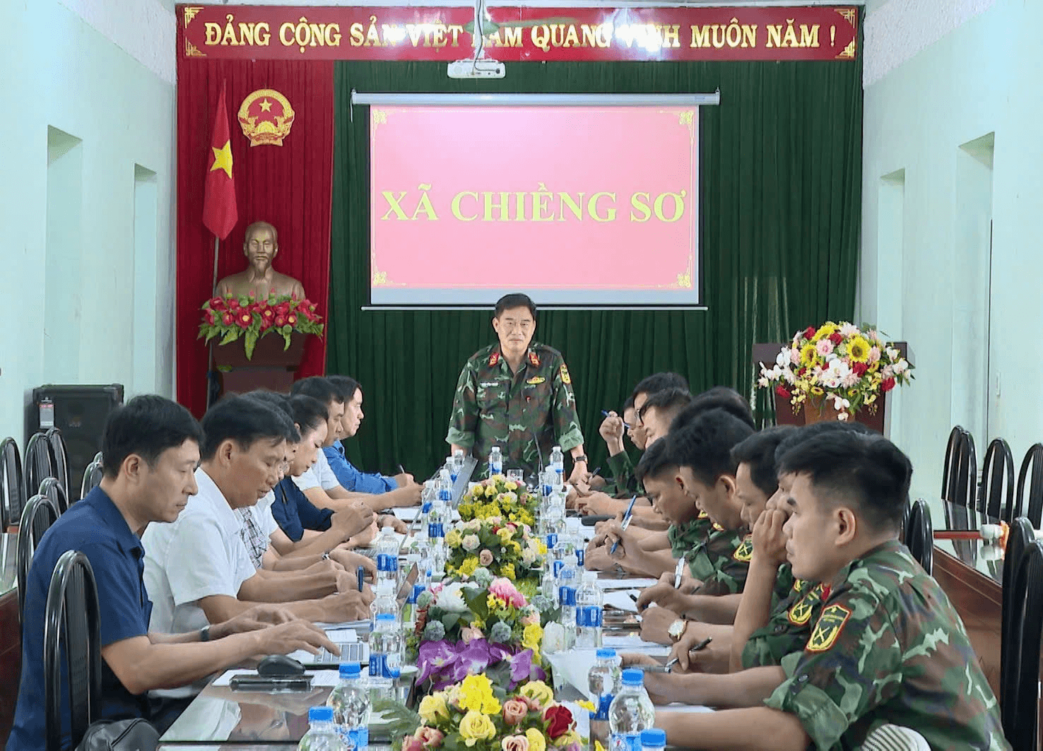 Bộ CHQS tỉnh Sơn La kiểm tra tiến độ xây dựng nhà ở cho các hộ dân bị thiệt hại do thiên tai