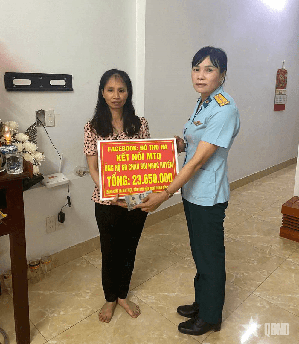 Tấm lòng nhân ái của Thiếu tá QNCN Đỗ Thị Thu Hà