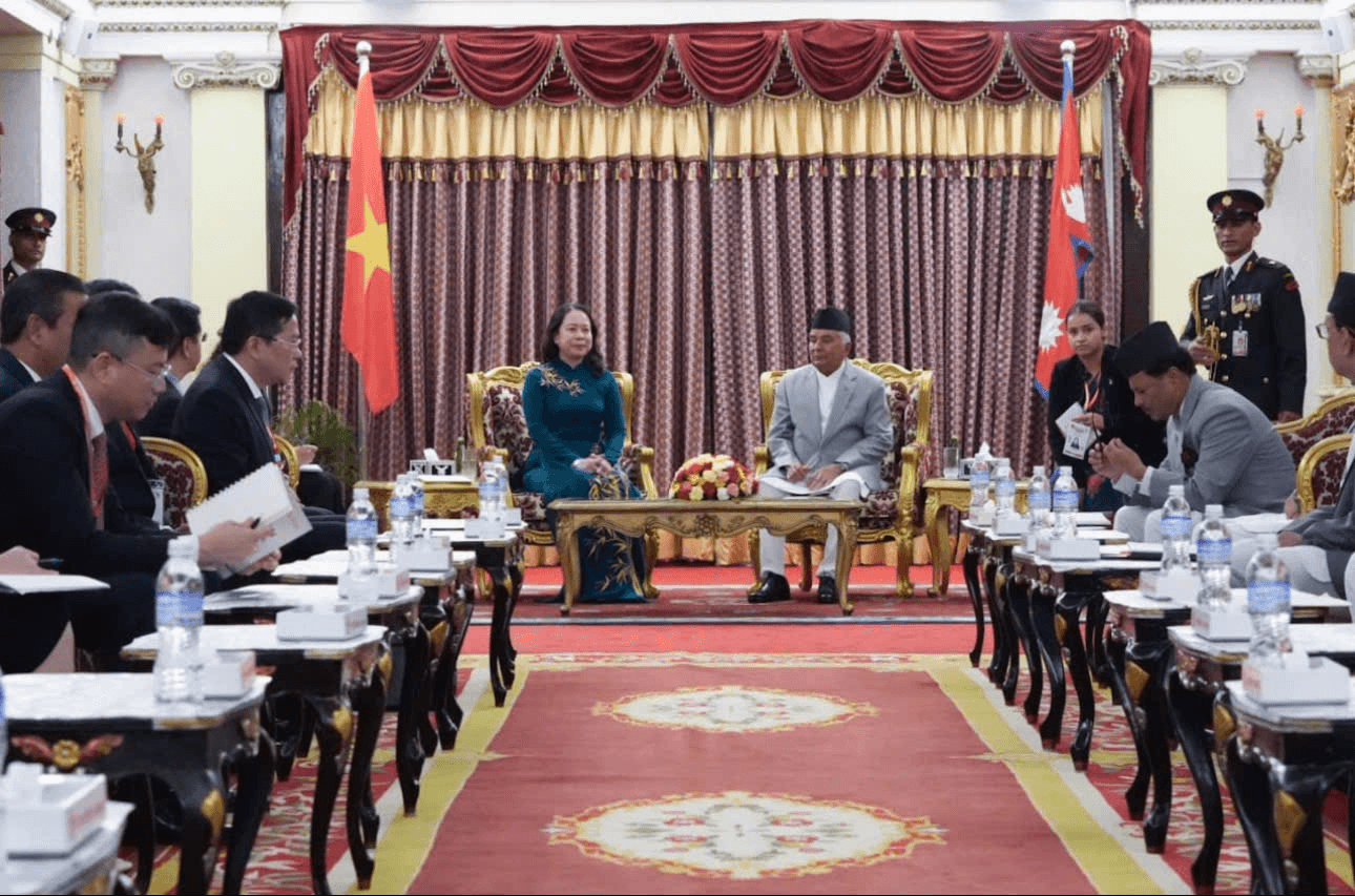 Phó chủ tịch nước Võ Thị Ánh Xuân hội kiến Tổng thống và Thủ tướng Nepal