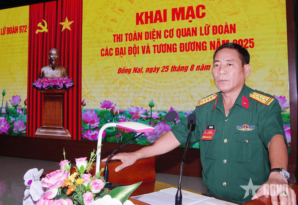 Lữ đoàn 972 thi toàn diện khối cơ quan, đại đội và tương đương