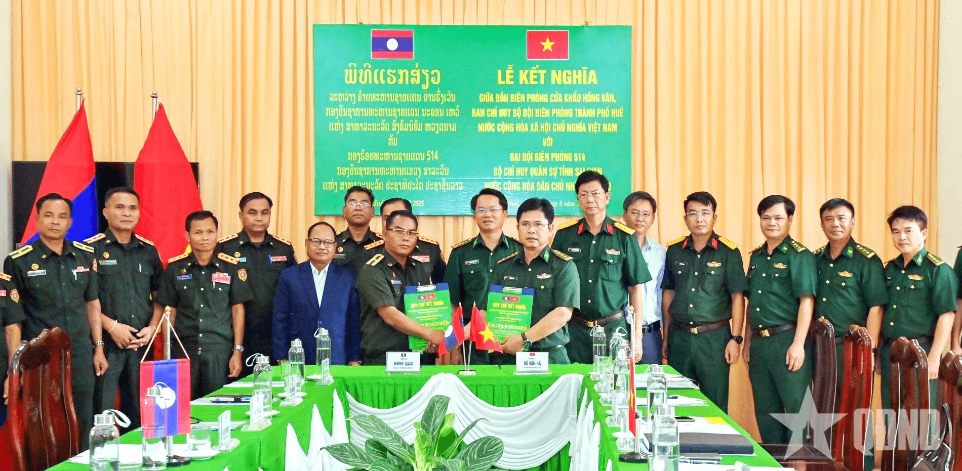 Đồn Biên phòng cửa khẩu Hồng Vân kết nghĩa với Đại đội Biên phòng 514 (Lào)