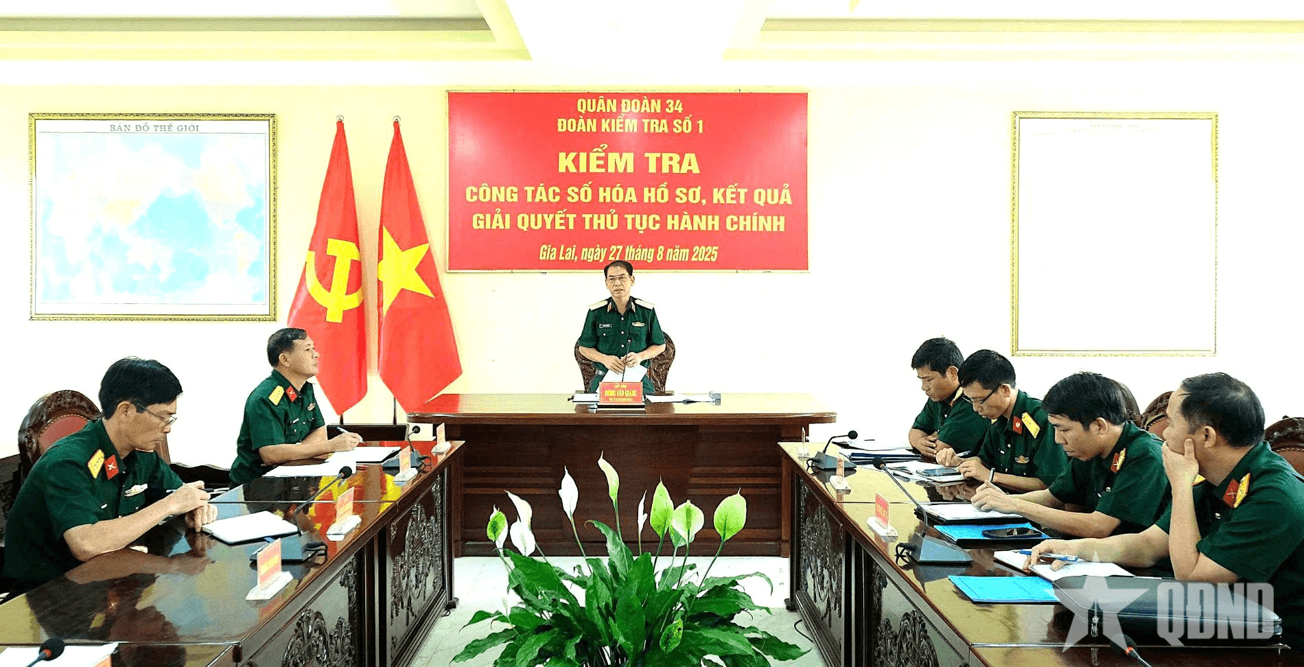 Quân đoàn 34 kiểm tra công tác số hóa hồ sơ, giải quyết thủ tục hành chính