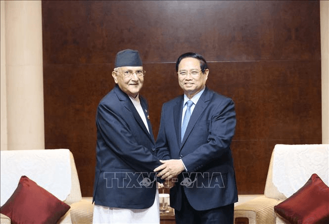 Thủ tướng Phạm Minh Chính hội kiến Thủ tướng Nepal Khadga Prasad Sharma Oli