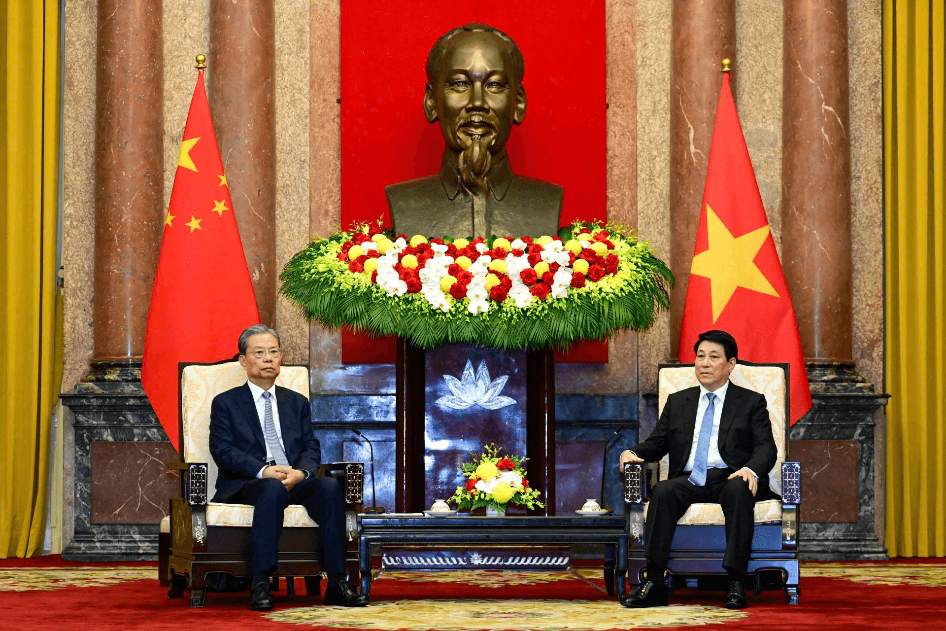 Chủ tịch nước Lương Cường tiếp Ủy viên trưởng Nhân đại toàn quốc Trung Quốc Triệu Lạc Tế