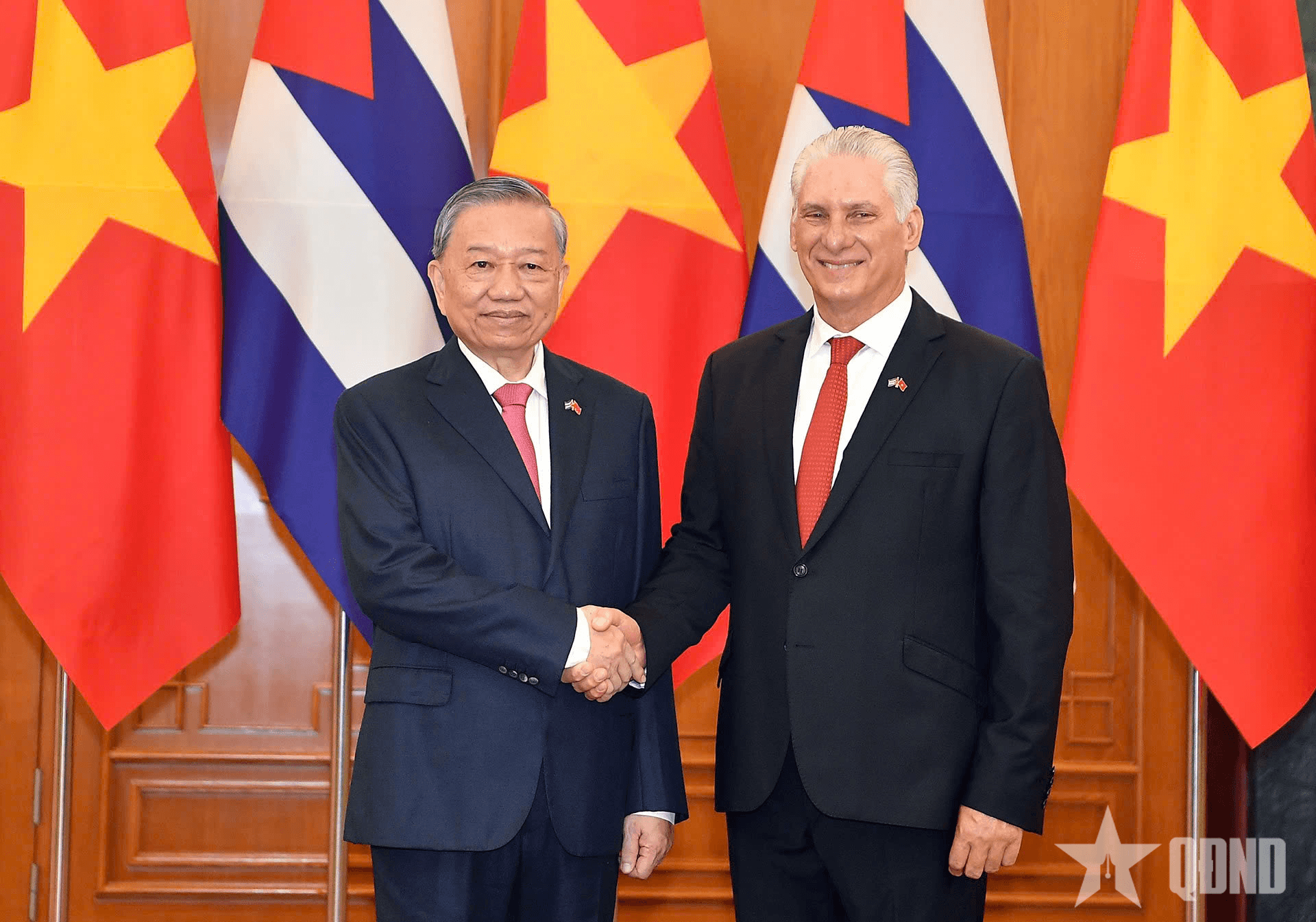 Tổng Bí thư Tô Lâm hội đàm với Bí thư thứ nhất, Chủ tịch nước Cộng hòa Cuba Miguel Díaz-Canel Bermúdez