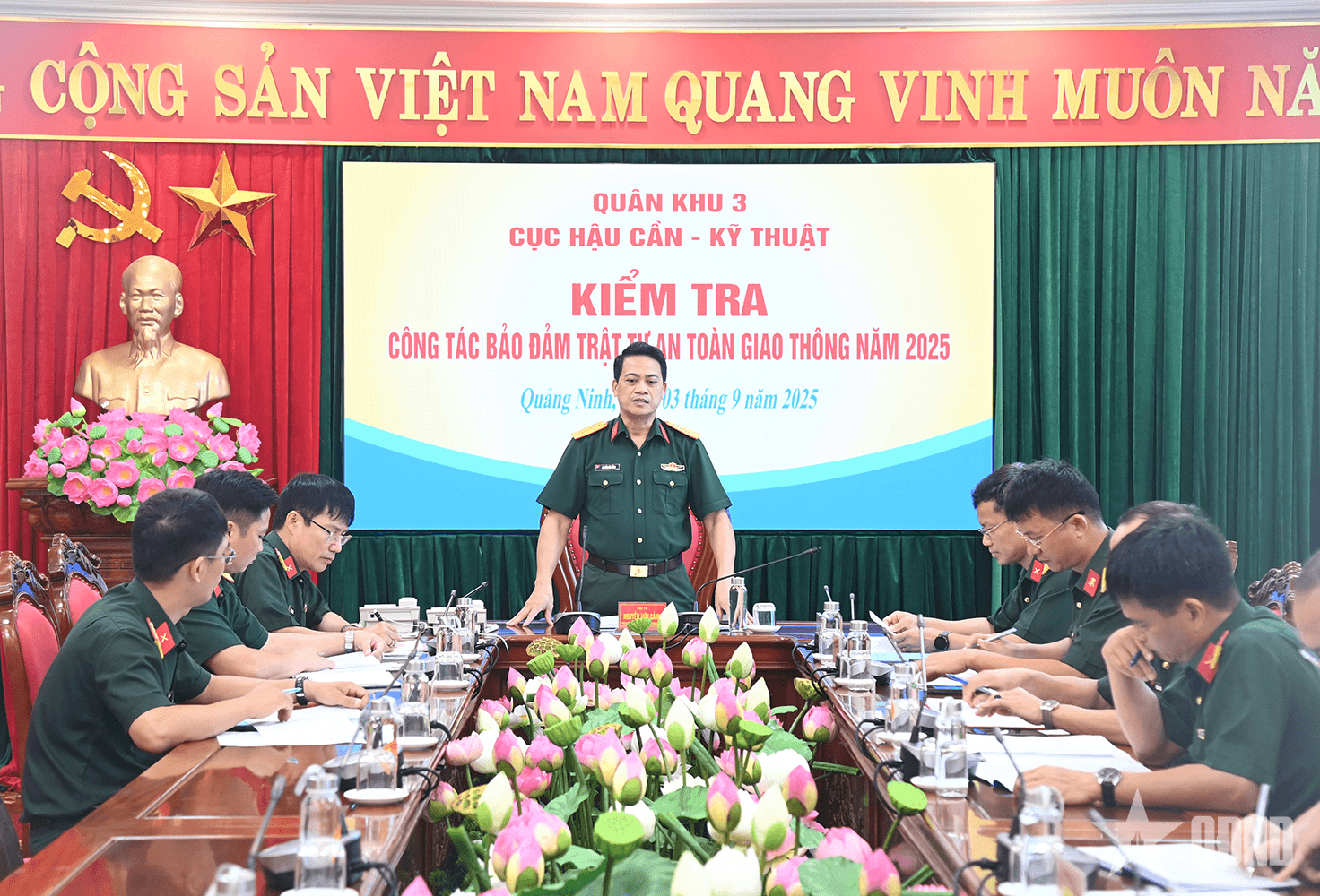 Cục Hậu cần-Kỹ thuật Quân khu 3 kiểm tra công tác bảo đảm trật tự, an toàn giao thông năm 2025