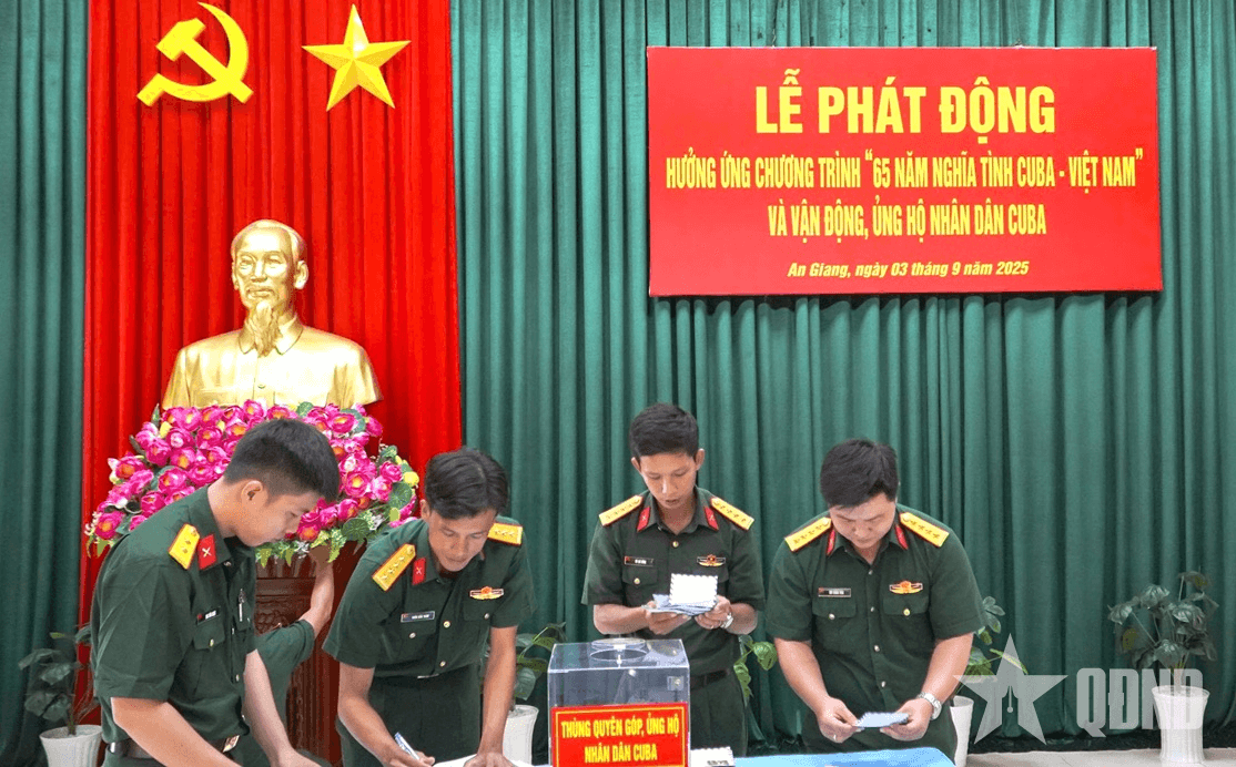 Lữ đoàn Pháo binh 6 (Quân khu 9): Lễ phát động chung tay ủng hộ chương trình hỗ trợ nhân dân Cuba