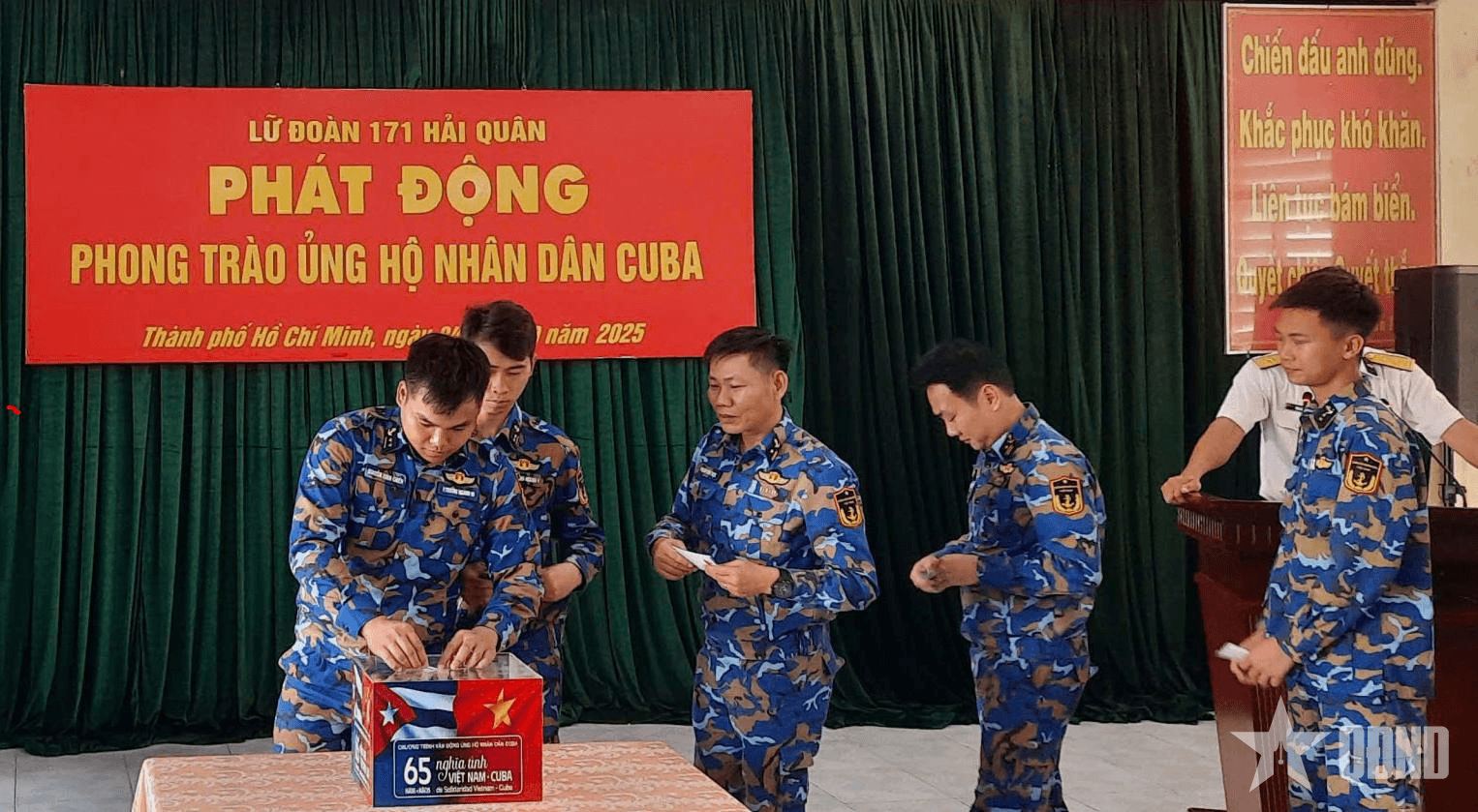 Lữ đoàn 171 hưởng ứng chương trình ủng hộ nhân dân Cuba