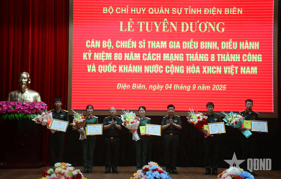 Điện Biên: Tuyên dương cán bộ, chiến sĩ hoàn thành xuất sắc nhiệm vụ A80
