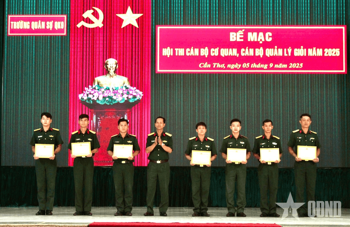 Trường Quân sự Quân khu 9 bế mạc hội thi cán bộ cơ quan, cán bộ quản lý giỏi năm 2025