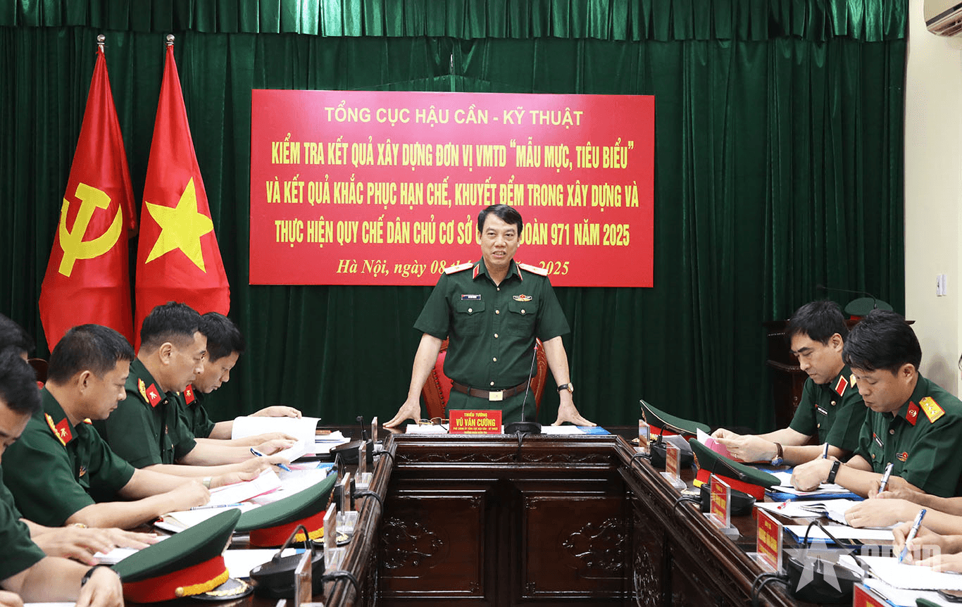 Kiểm tra kết quả xây dựng đơn vị vững mạnh toàn diện “Mẫu mực, tiêu biểu” của Lữ đoàn 971 năm 2025
