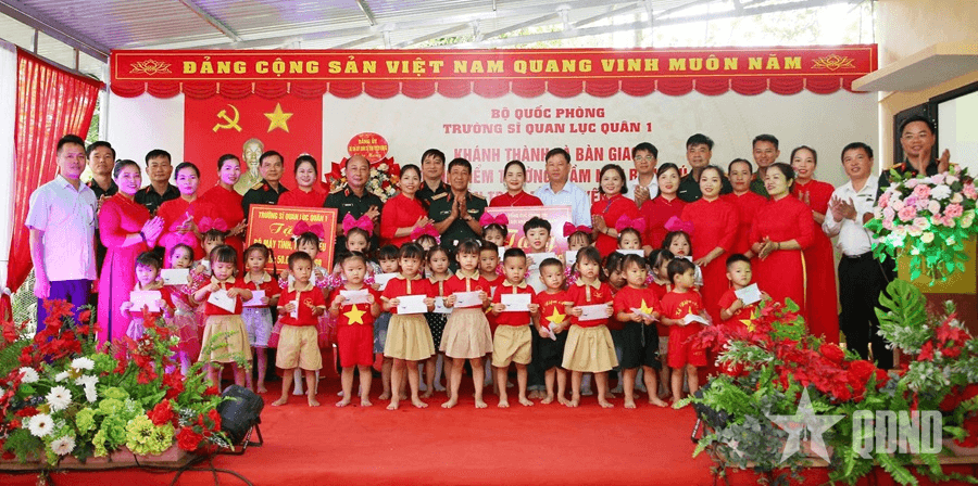 Trường Sĩ quan Lục quân 1 khánh thành điểm Trường Mầm non bán trú 15-4