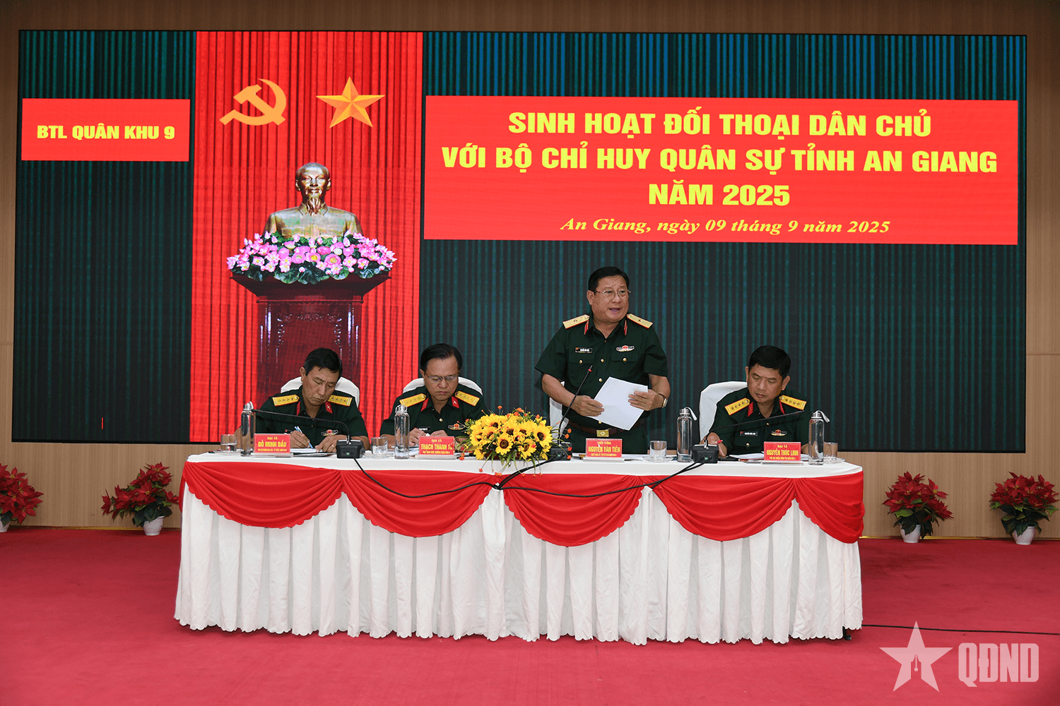 Quân khu 9: Sinh hoạt đối thoại dân chủ tại Bộ CHQS tỉnh An Giang