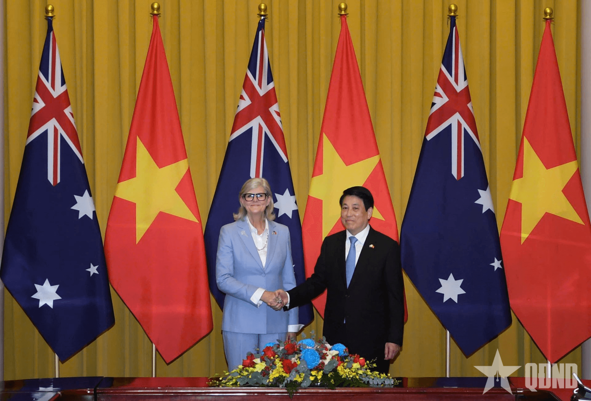 Chủ tịch nước Lương Cường hội đàm với Toàn quyền Australia Sam Mostyn