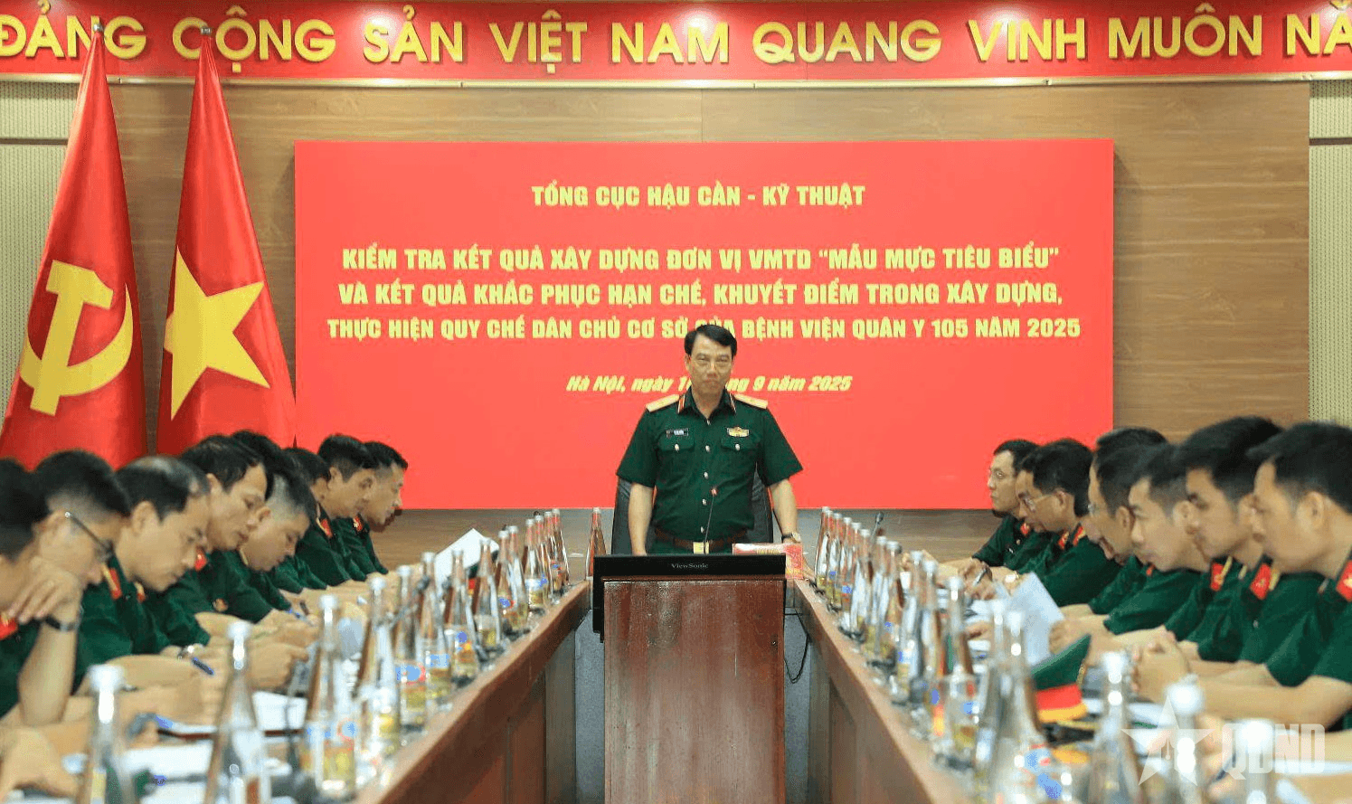 Kiểm tra kết quả xây dựng đơn vị vững mạnh toàn diện tại Bệnh viện Quân y 105