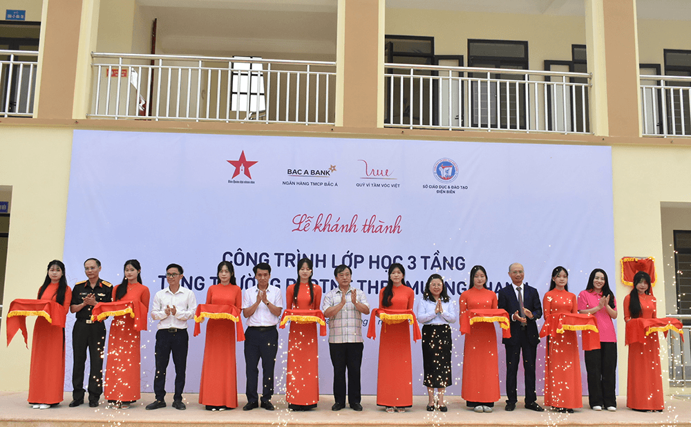 Báo Quân đội nhân dân - Ngân hàng TPCP Bắc Á - Quỹ Vì tầm vóc Việt: Tặng ngôi trường chắp cánh ước mơ