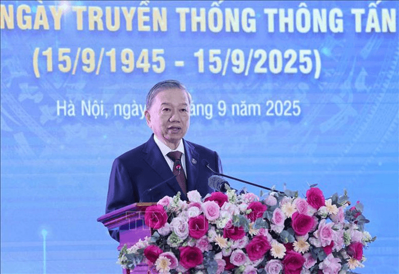 Phát biểu của Tổng Bí thư Tô Lâm tại Lễ đón nhận Huân chương Hồ Chí Minh và Kỷ niệm 80 năm Ngày truyền thống Thông tấn xã Việt Nam