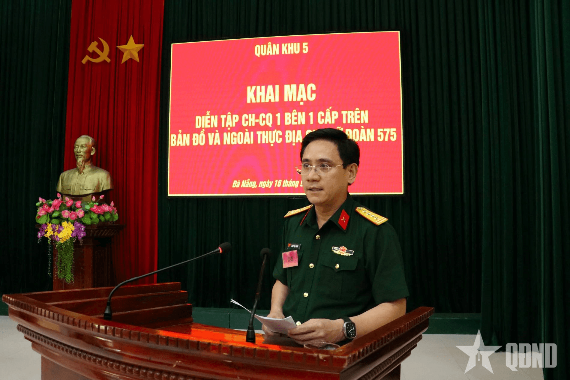 Quân khu 5: Khai mạc diễn tập chỉ huy - cơ quan 1 bên 1 cấp trên bản đồ và ngoài thực địa cho Lữ đoàn Thông tin 575