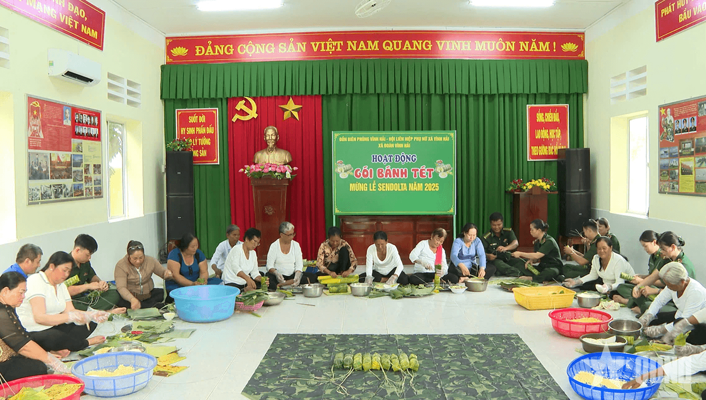 Ấm áp tình quân dân trong lễ Sene Dolta tại biên giới biển Cần Thơ