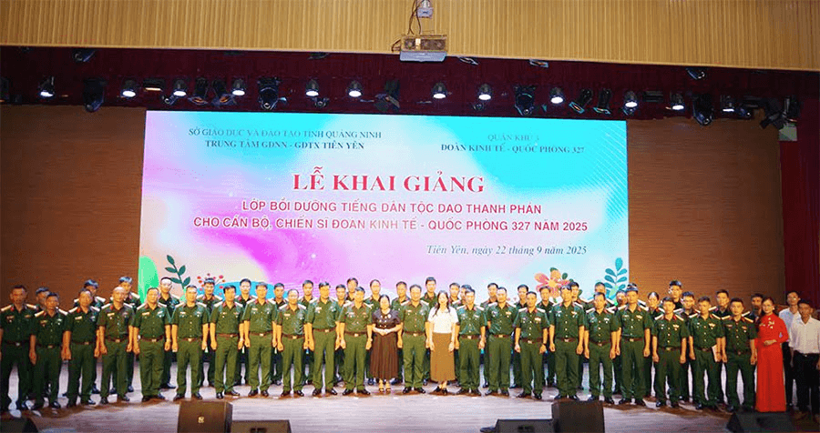 Đoàn Kinh tế-Quốc phòng 327 (Quân khu 3): Khai mạc lớp bồi dưỡng tiếng dân tộc Dao Thanh Phán