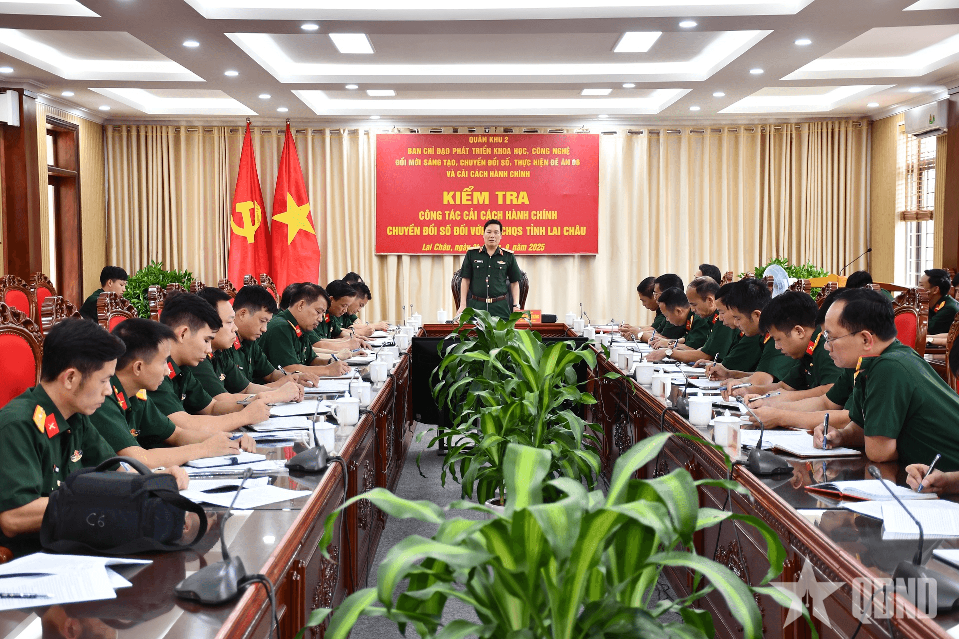 Quân khu 2 kiểm tra công tác cải cách hành chính và chuyển đổi số tại Bộ Chỉ huy Quân sự tỉnh Lai Châu