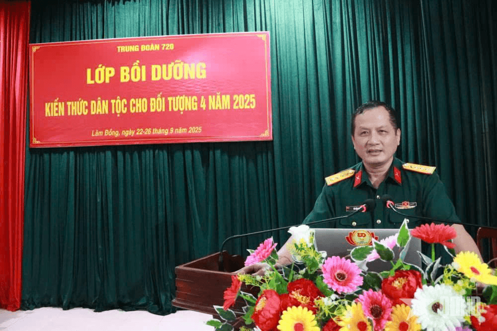 Trung đoàn 720: Tổ chức lớp bồi dưỡng kiến thức dân tộc năm 2025