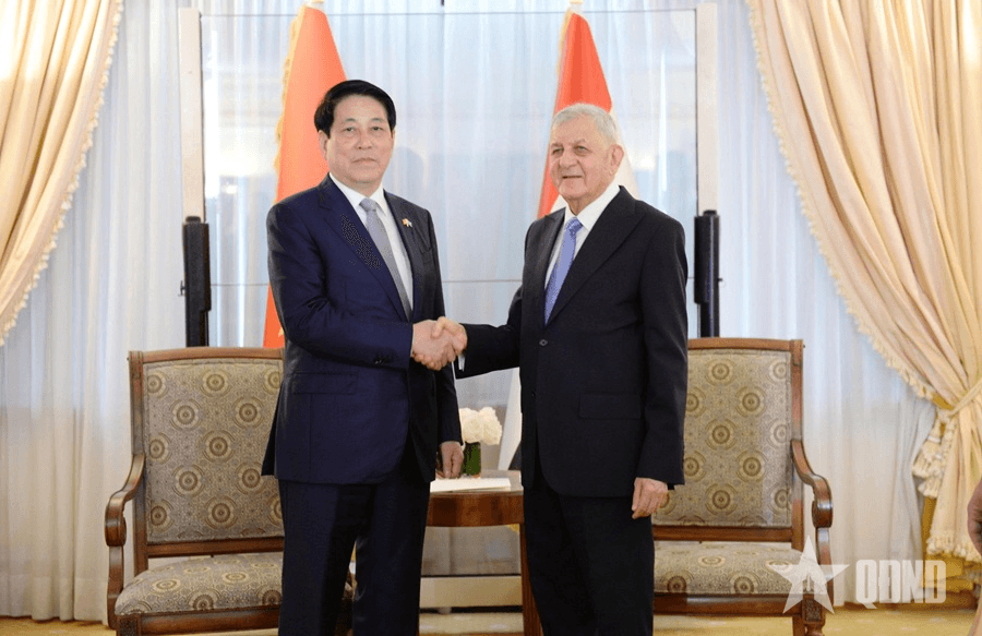 Chủ tịch nước Lương Cường tiếp Tổng thống Iraq Abdul Latif Rashid