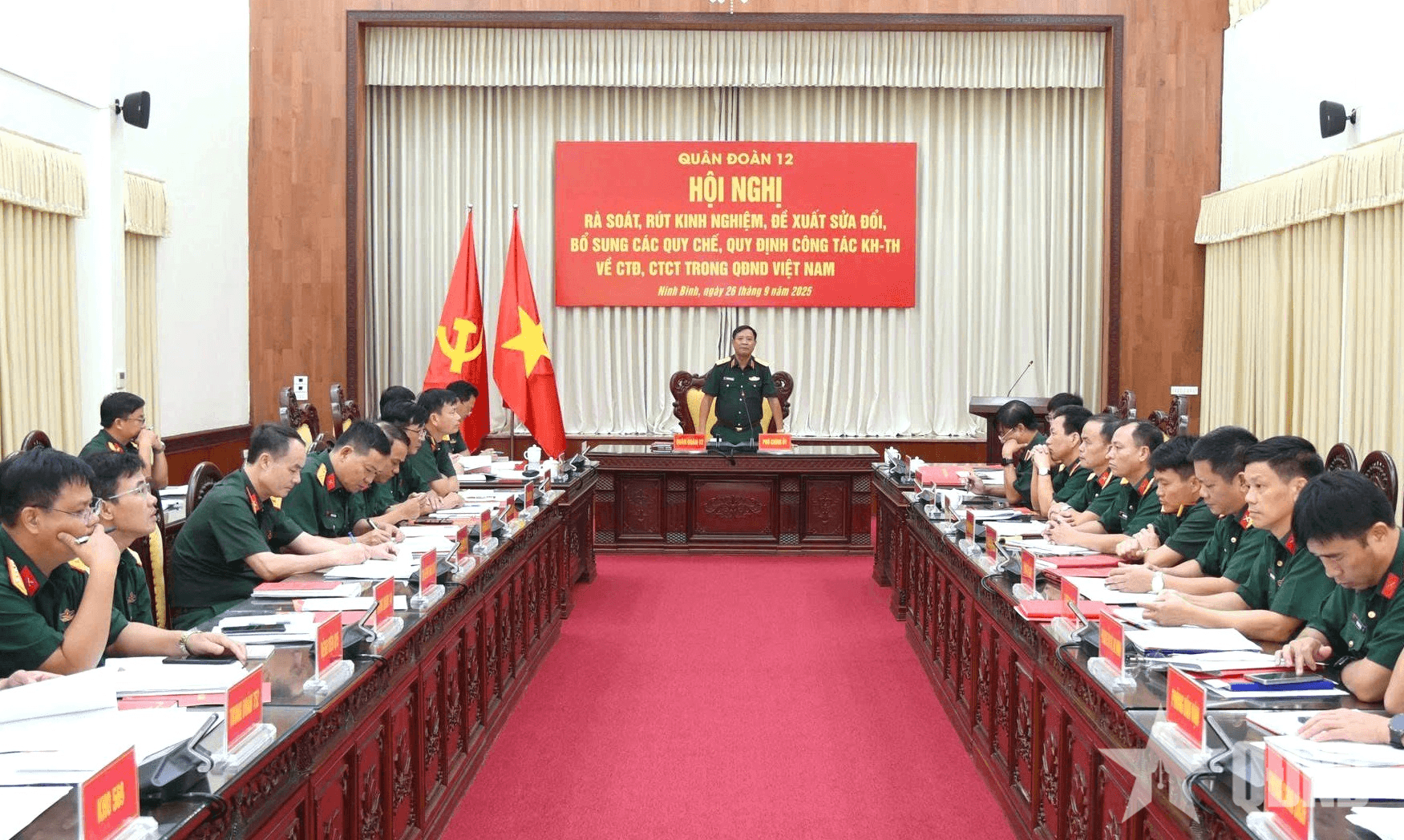 Quân đoàn 12 nâng cao chất lượng hoạt động công tác kế hoạch tổng hợp về công tác Đảng, công tác chính trị