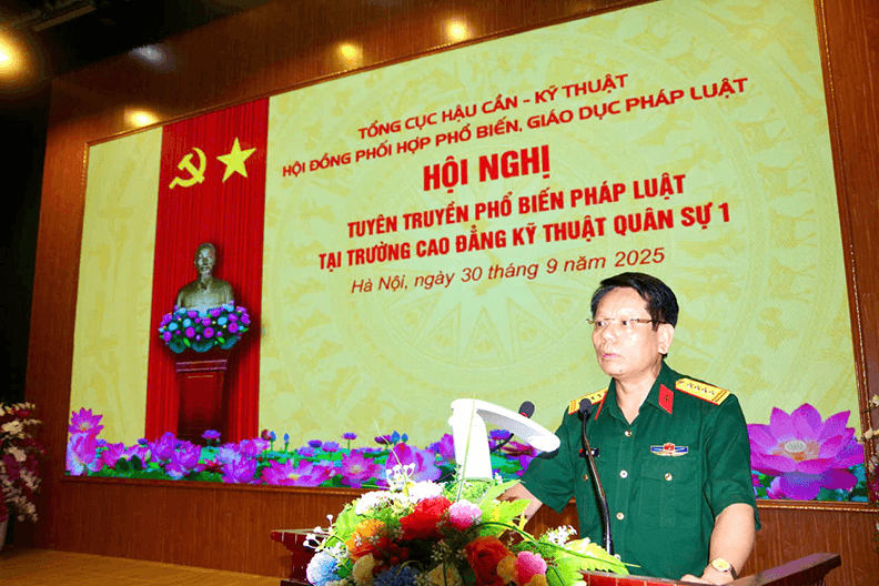 Kiểm tra phổ biến, giáo dục pháp luật và thực hiện Đề án 1371 tại Trường Cao đẳng Kỹ thuật Quân sự 1