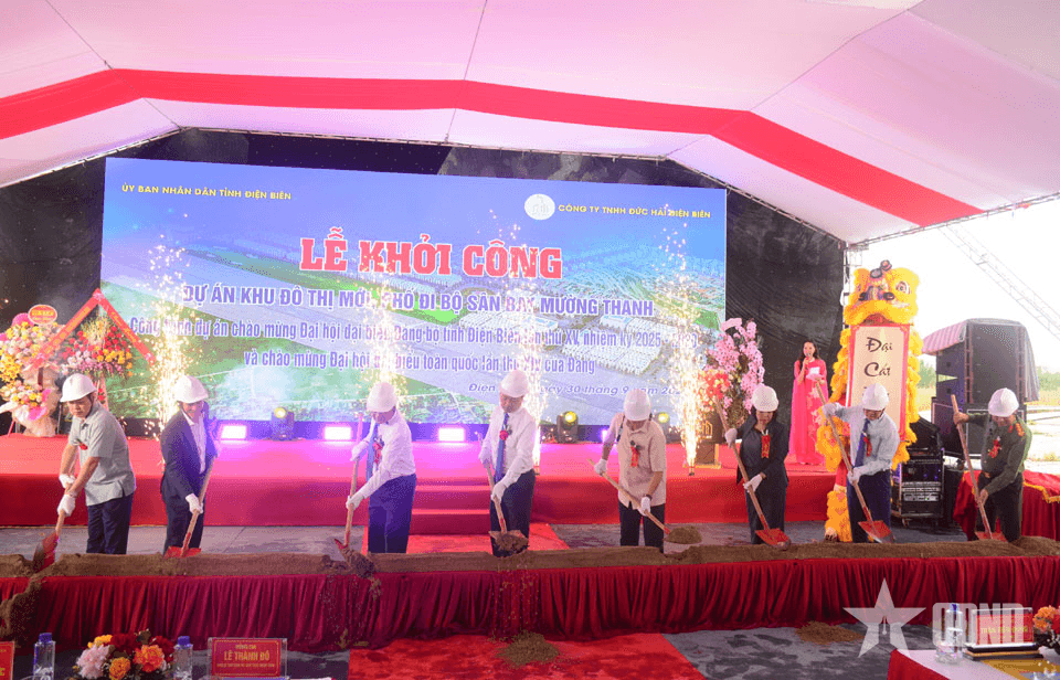 Điện Biên: Khởi công dự án khu đô thị mới, phố đi bộ sân bay Mường Thanh