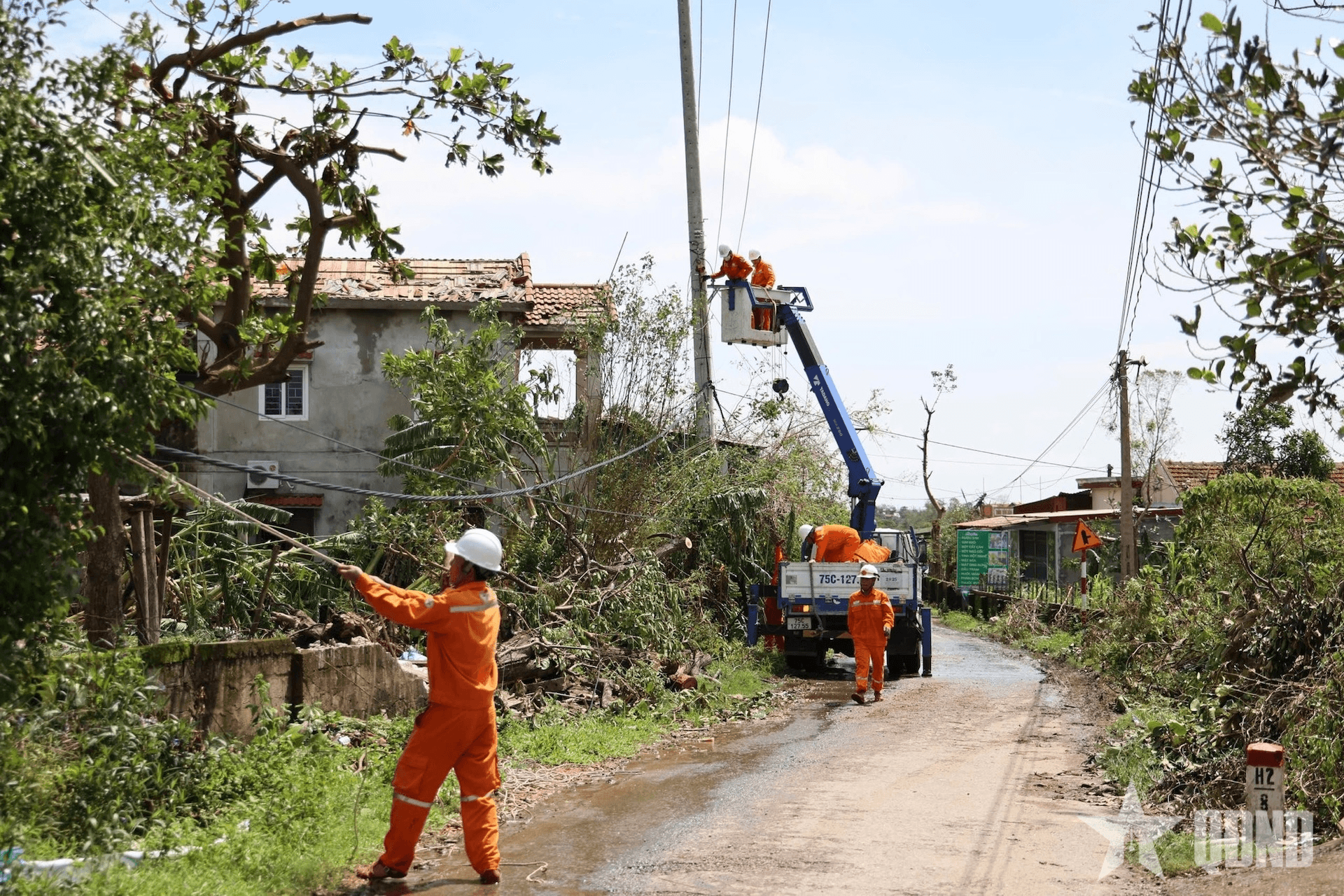 Khôi phục cấp điện ở 100% khu vực bị ảnh hưởng của bão trong vài ngày tới