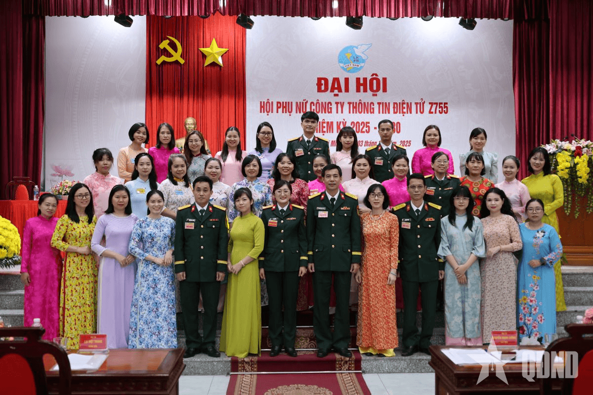 Hội Phụ nữ Công ty Thông tin điện tử Z755 tổ chức thành công Đại hội nhiệm kỳ 2025 - 2030
