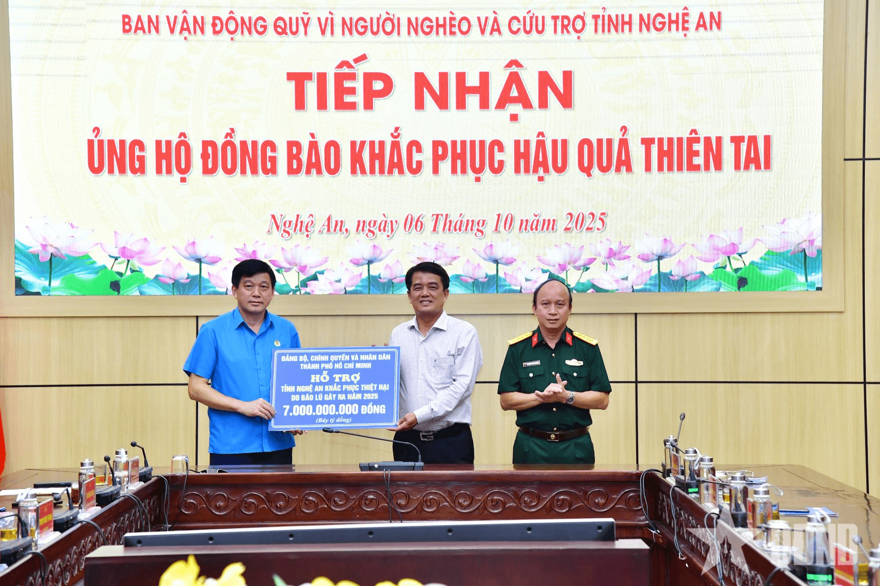 TP Hồ Chí Minh hỗ trợ Nghệ An 7 tỷ đồng khắc phục hậu quả bão số 10