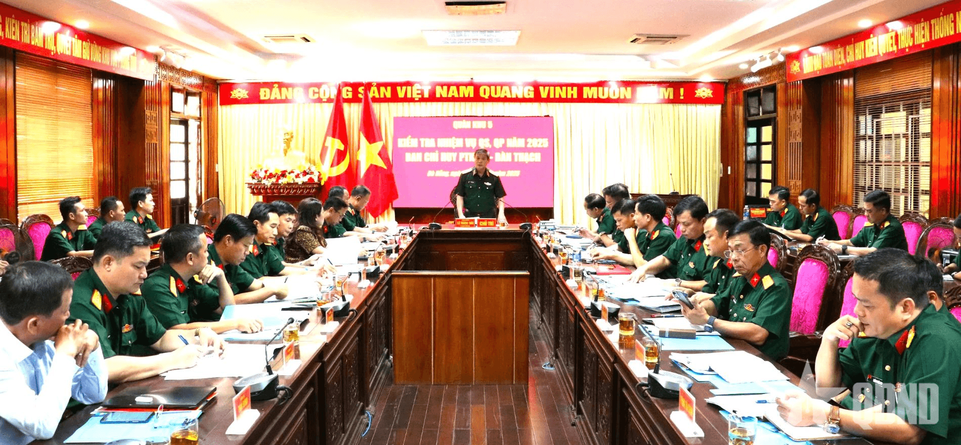 Quân khu 5 kiểm tra nhiệm vụ quân sự, quốc phòng năm 2025 tại Ban Chỉ huy PTKV 4 - Bàn Thạch (Đà Nẵng)