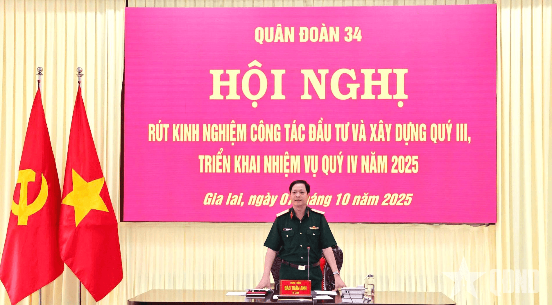 Quân đoàn 34 rút kinh nghiệm công tác đầu tư và xây dựng cơ bản