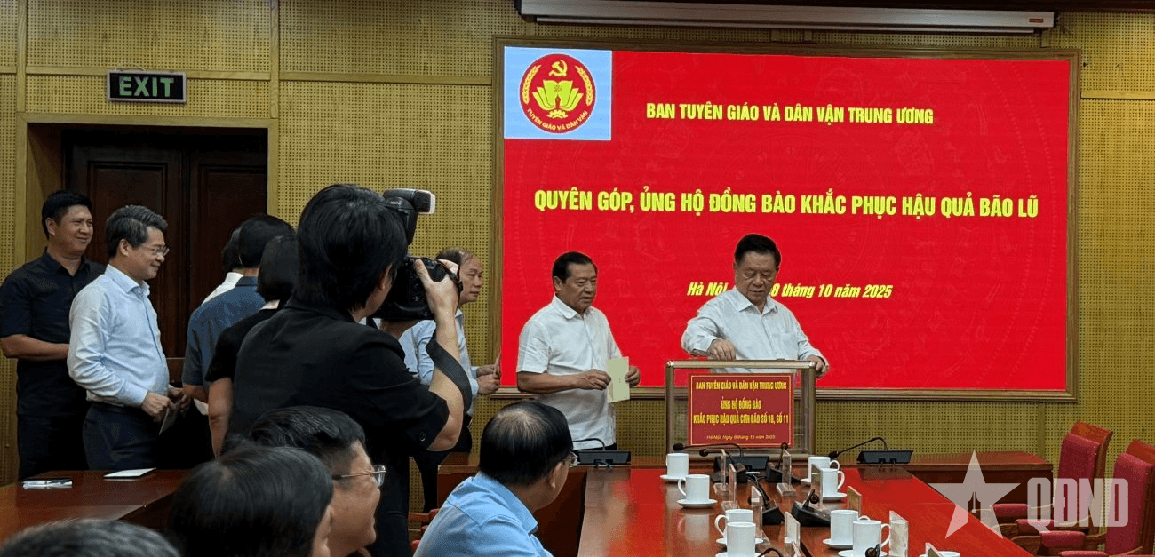 Ban Tuyên giáo và Dân vận Trung ương phát động ủng hộ đồng bào khắc phục hậu quả bão lũ