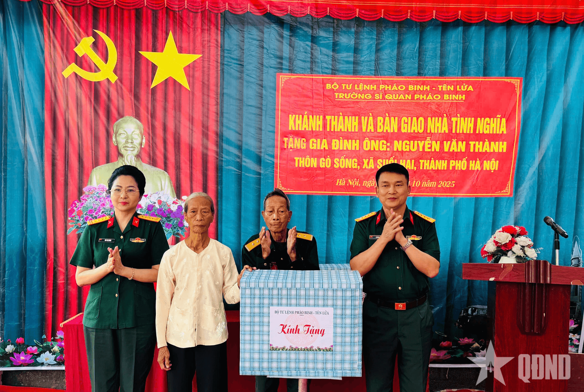 Trường Sĩ quan Pháo binh tổ chức lễ khánh thành và bàn giao “Nhà tình nghĩa”
