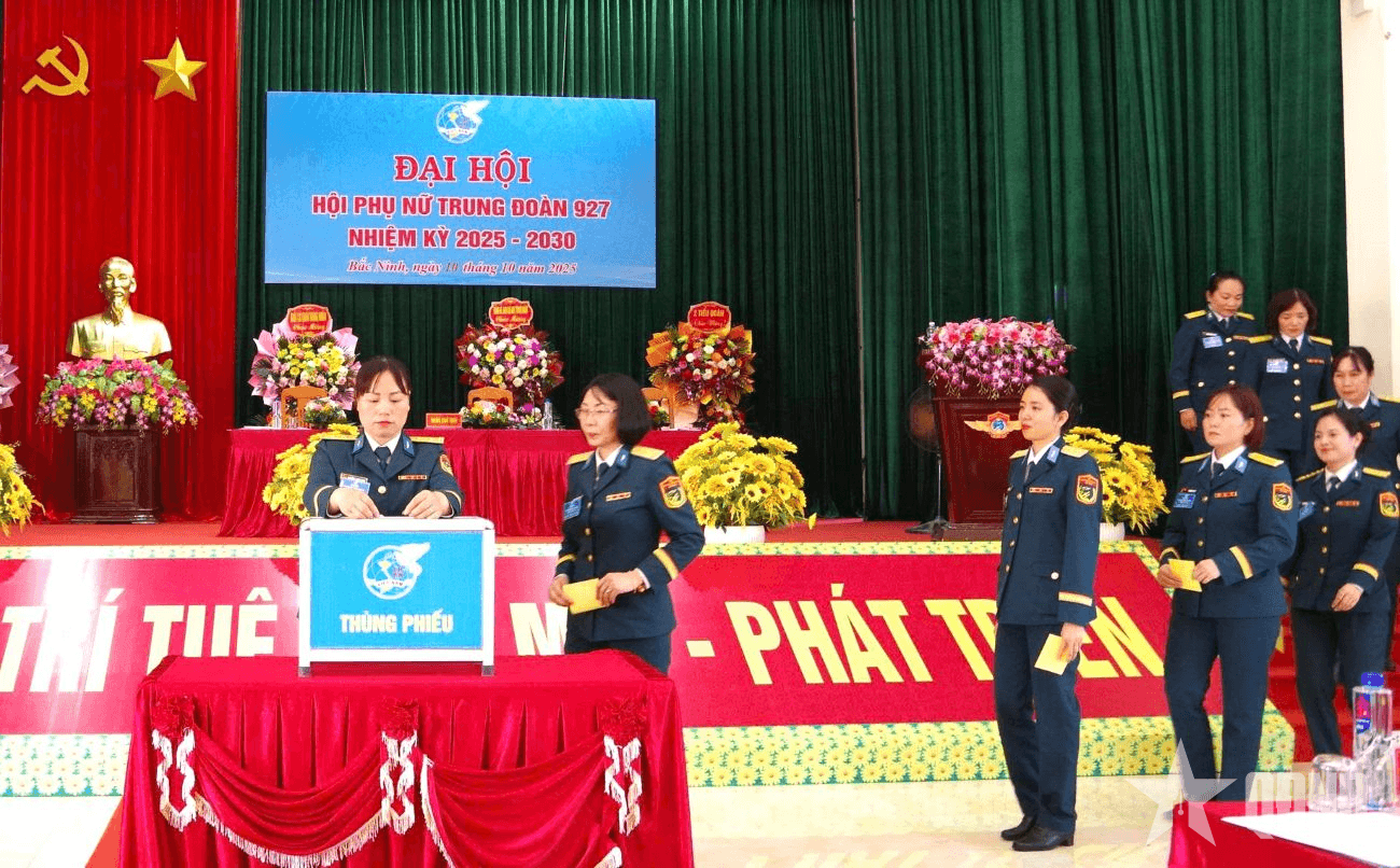 Hội Phụ nữ Trung đoàn Không quân 927 tổ chức thành công Đại hội nhiệm kỳ 2025 - 2030
