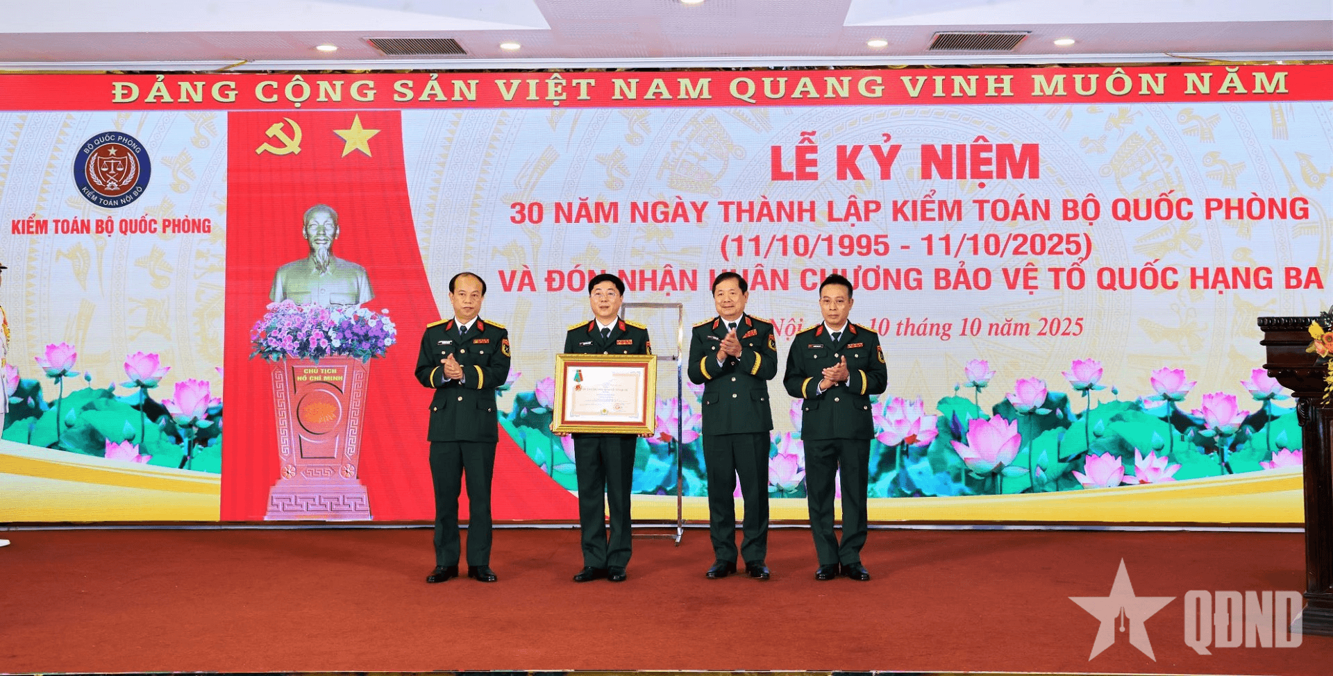 Kiểm toán Bộ Quốc phòng đón nhận Huân chương Bảo vệ Tổ quốc hạng Ba
