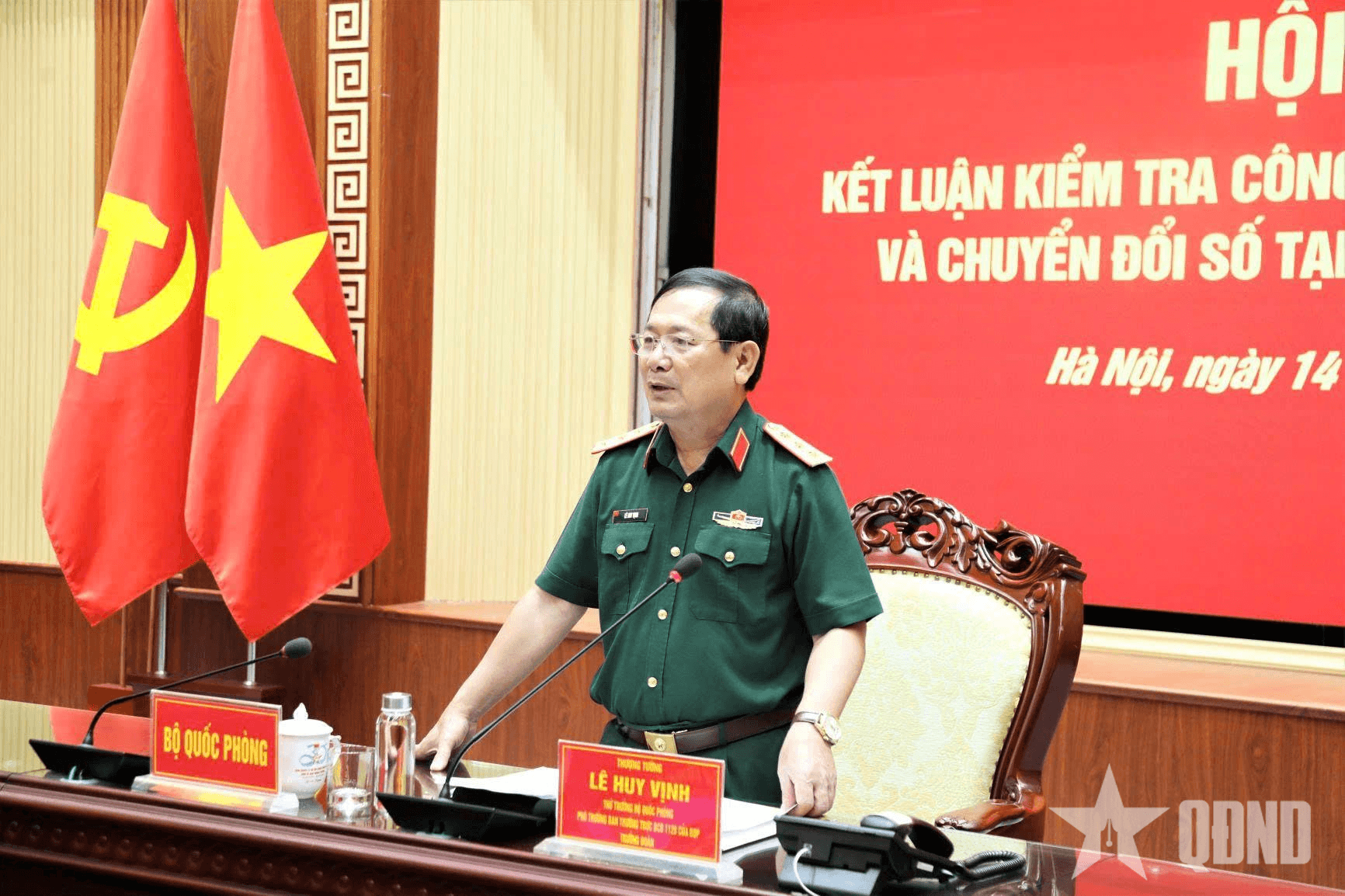 Thượng tướng Lê Huy Vịnh kết luận kiểm tra công tác cải cách hành chính và chuyển đổi số tại Binh chủng Công binh
