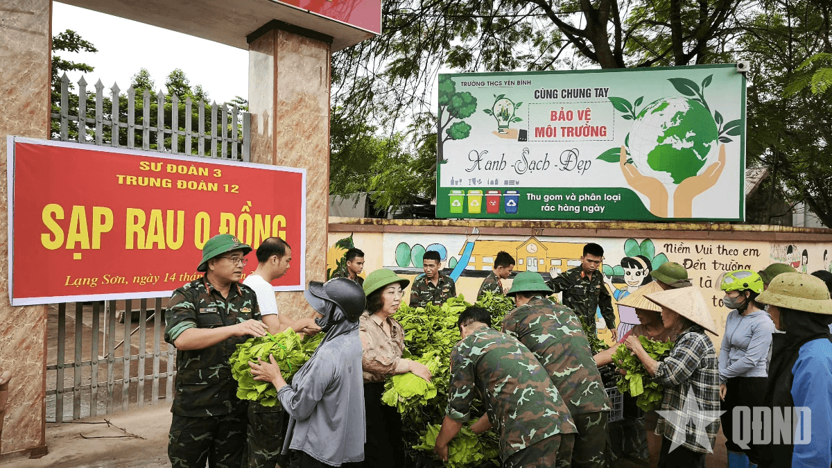 “Sạp rau sạch 0 đồng” lắng đọng tình quân dân